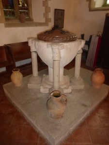 St Ewe: Norman font